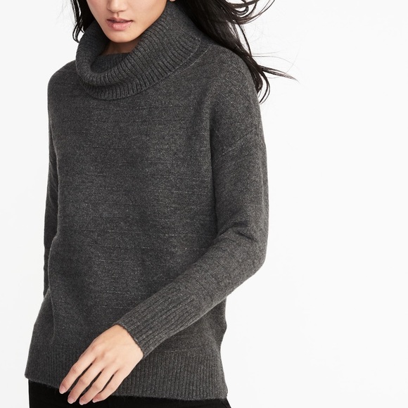 Old Navy Sweaters - Old Navy Slouchy Garter Stitch Sweater Charcoal L